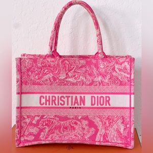 100% Authentic Dior Book Tote Medium Size Pink